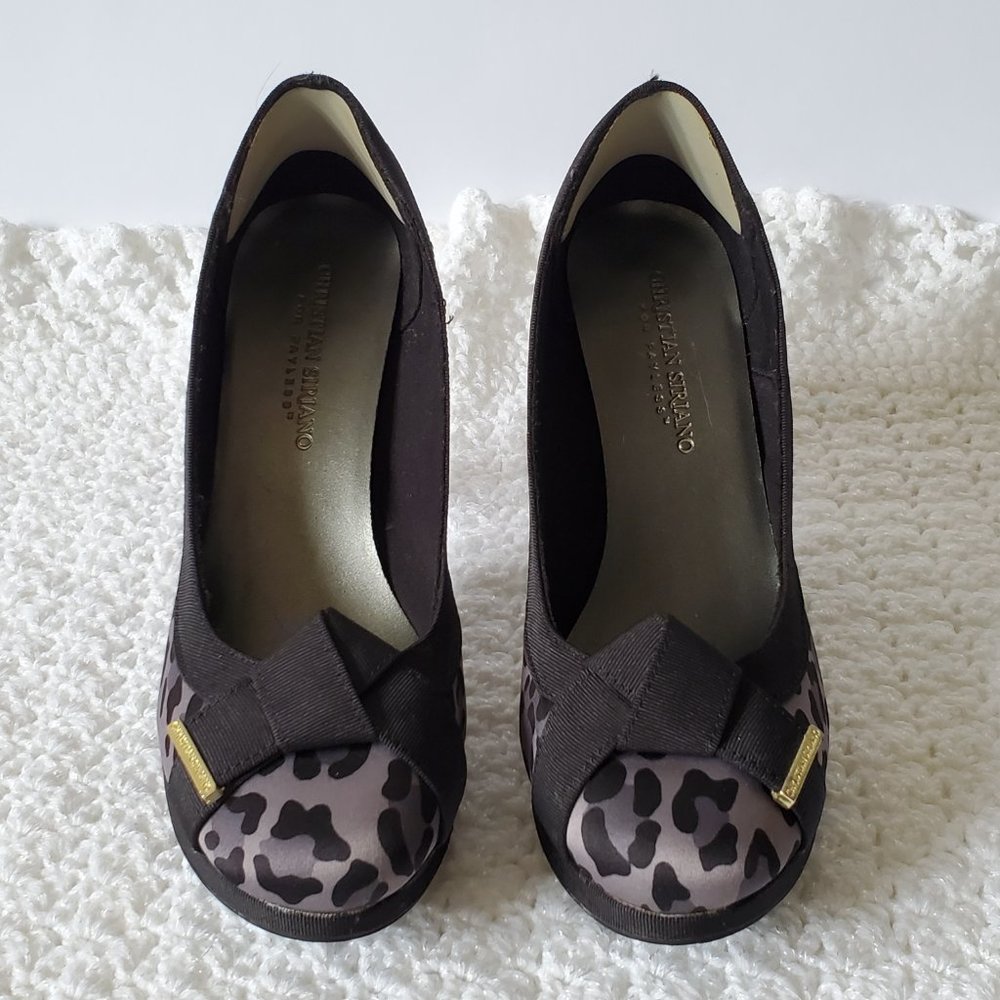 Christian Sirano Grey Leopard Heels - Picture 2 of 6